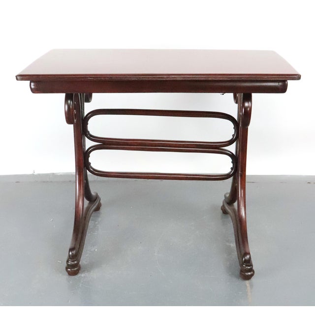 Vintage Art Nouveau J. & J. Kohn Beech Bentwood Table For Sale - Image 14 of 14