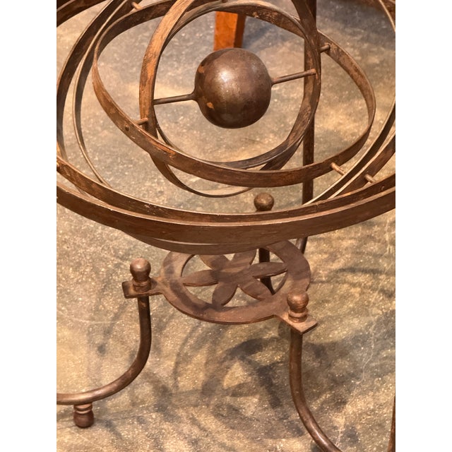 Metal Mid 20th Century Wrought Iron Armillary Table For Sale - Image 7 of 9