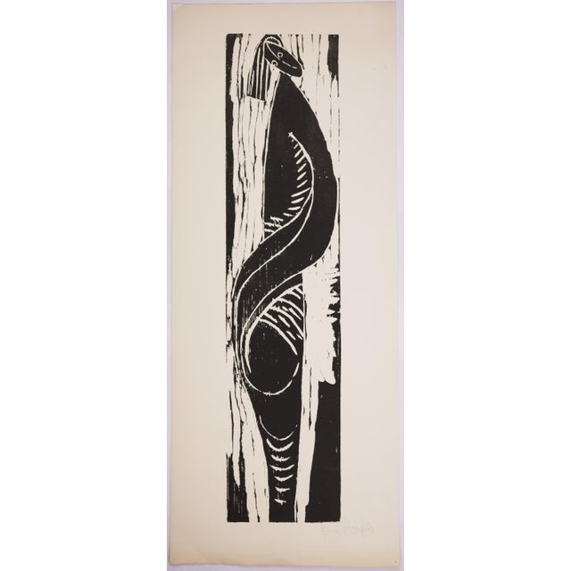 Paul Dierkes, Sculptural Female Figure, 1955, Woodcut on Paper For Sale - Image 4 of 6