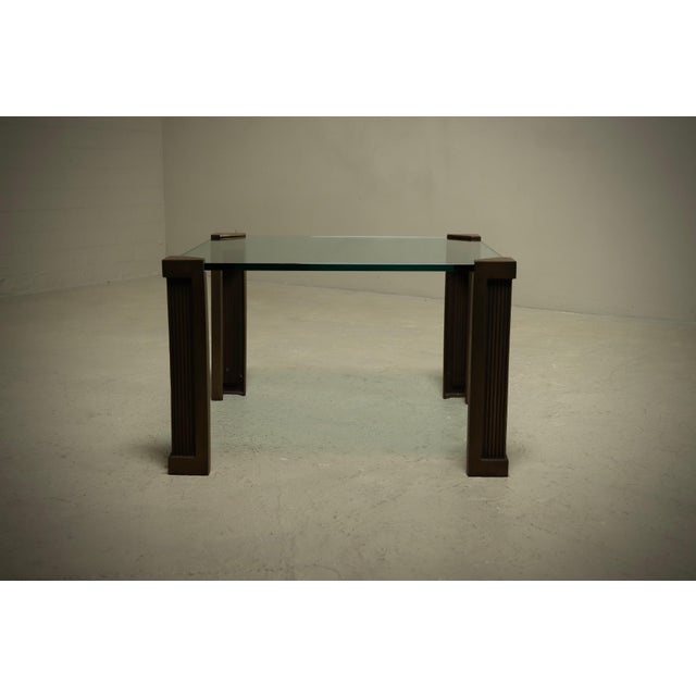 Metal Brutalist Model T14 Side Table from Peter Ghyczy, 1970s For Sale - Image 7 of 8