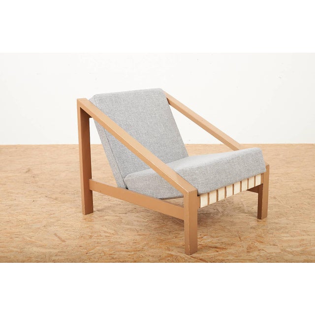 Armchair in Painted Wood with Webbing Upholstery by Benedikt Rohner for Oswald, 1958 For Sale - Image 6 of 14