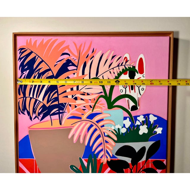 Contemporary 2017 Original Gouache on Canvas Painting by Canadian Artist Mary Finlayson For Sale - Image 3 of 6