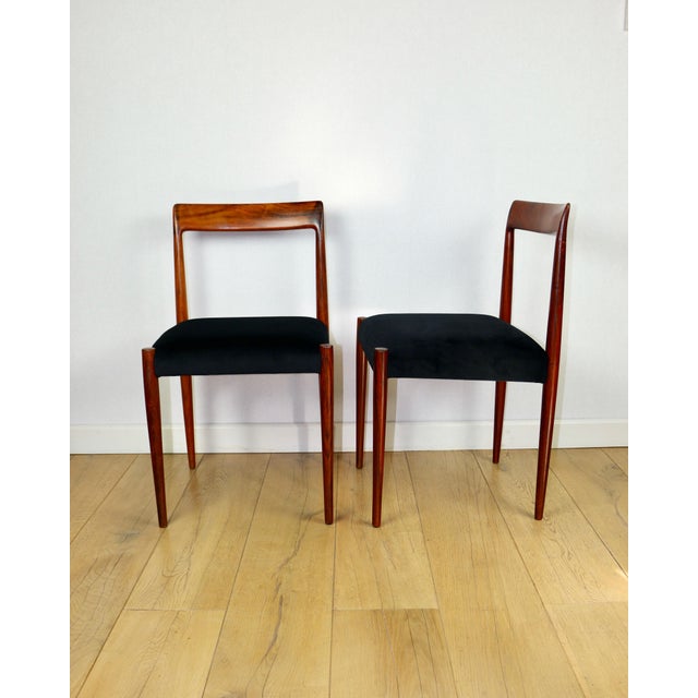 Vintage German Black Chairs from Lübke, 1970s, Set of 4 For Sale - Image 4 of 17