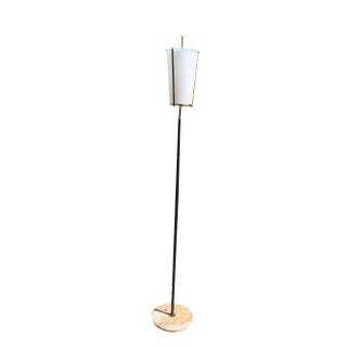 Floor Lamp in Brass and Acrylic Glass from Stilnovo, 1950s For Sale