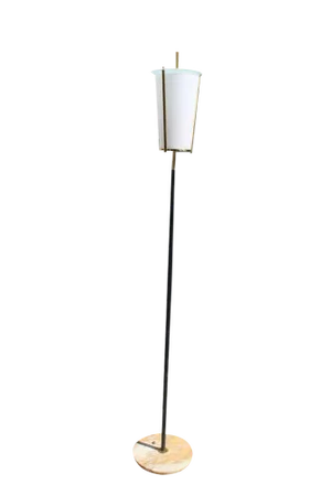 Floor Lamp in Brass and Acrylic Glass from Stilnovo, 1950s