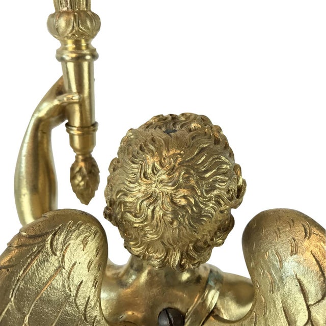 Empire Candelabra in Gilded Bronze, Set of 2 For Sale - Image 11 of 12
