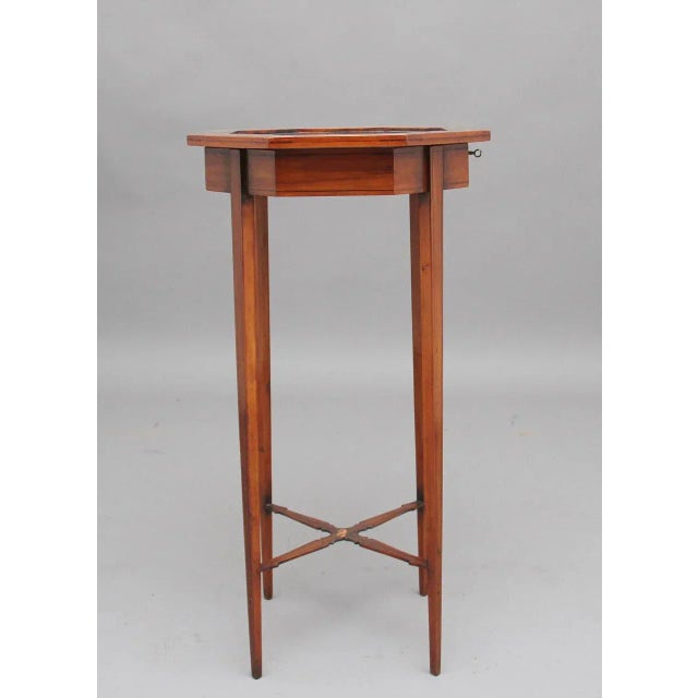 19th-Century Satinwood and Painted Bijouterie Table For Sale - Image 4 of 11