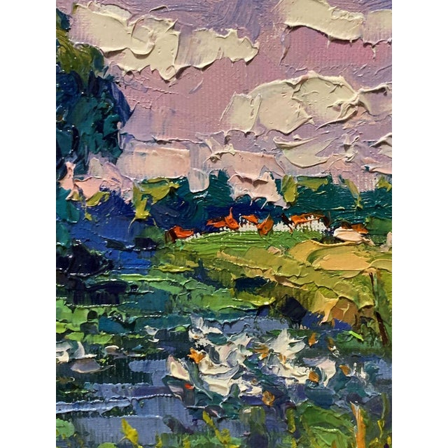 Oil Painting Geese Are Swimming in the Lake Oksana Ivanyuk For Sale - Image 9 of 11