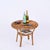 Outstanding Mid-Century round coffee table in curved bamboo and rattan. This lovely piece was designed in italy in the...
