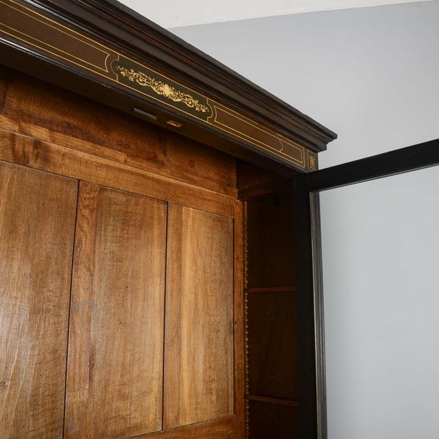 Wood Inlaid Bookcase Display Cabinet For Sale - Image 7 of 9