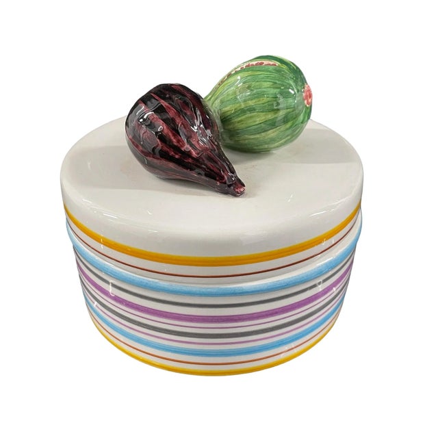 Ceramic 1960s Tiffany and Co. Ceramic Fig Lidded Box For Sale - Image 7 of 9