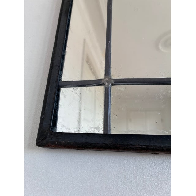 Art Deco Black Wrought Iron Wall Mirror, Belgium, 1930s For Sale - Image 6 of 10