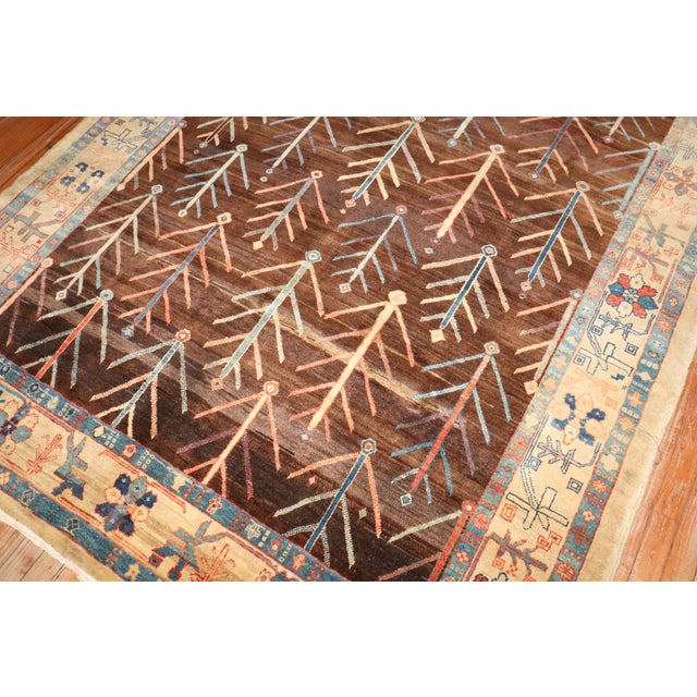 Early 21st Century Zabihi Collection Persian Bakshaish Tree Square Contemporary Rug - 6'6" x 8' For Sale - Image 5 of 12