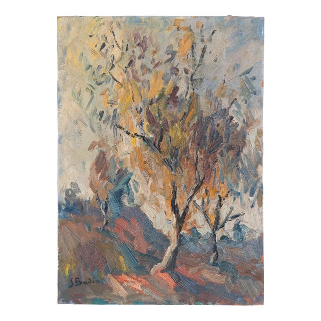 Sebastià Badia, Landscape with Trees, 1980s, Oil on Canvas For Sale