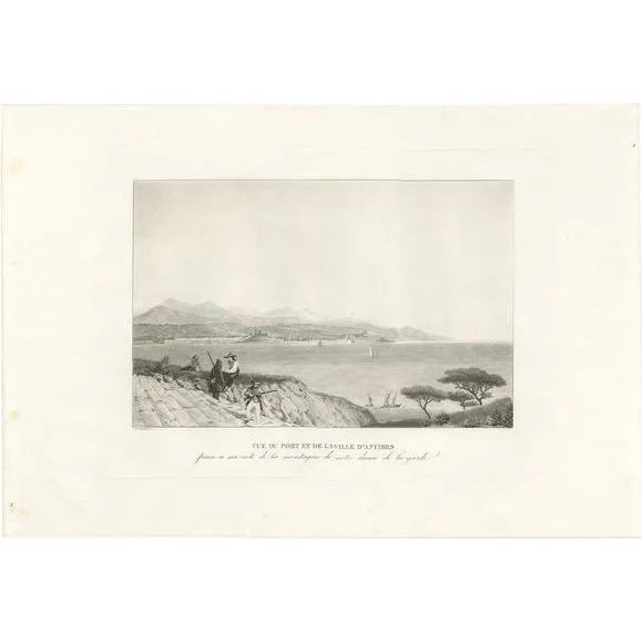Garneray, Antibes, 1830, Paper For Sale