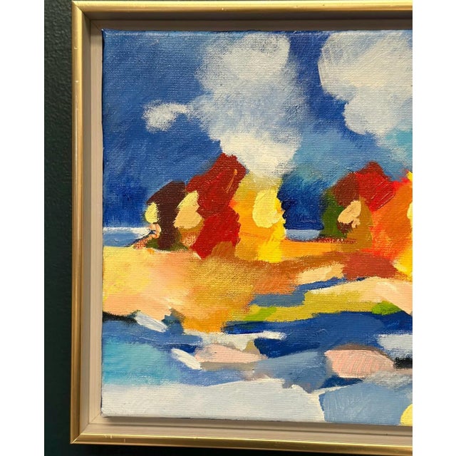 Original Swedish Oil on Canvas – “The Wandering Poet” by Anita Fröding – Signed – Vintage & Framed – 39 × 31 cm (15.4" ×...