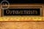 Antique Reverse-Painted "Tallimit" Brass-Tone "Optometrists" Sign For Sale - Image 9 of 9
