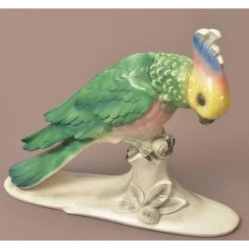 Green Faience Parrot Figure For Sale - Image 8 of 8