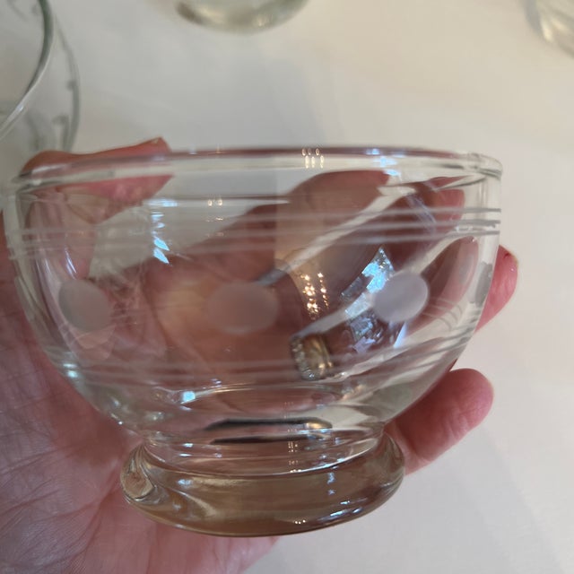 Vintage Glass Footed Dessert Bowls Set of 8 Chairish