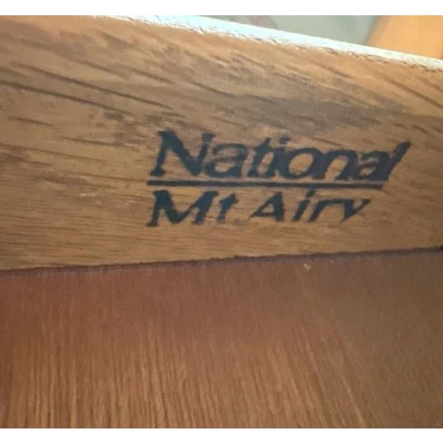 Late 20th Century National Mt. Airy Burlwood Campaign-Style Desk For Sale - Image 5 of 8