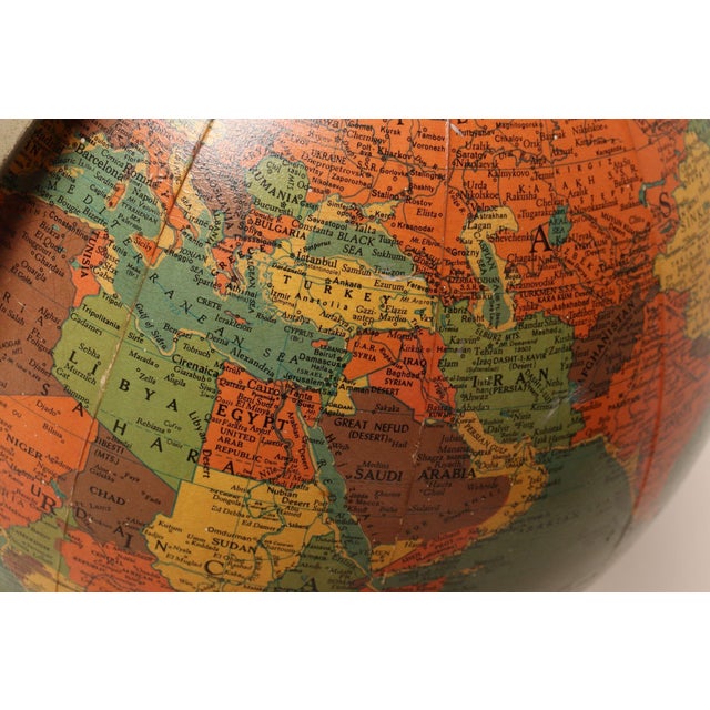 Mid-Century American Modern Illuminated 12" Library Globe by Replogle For Sale - Image 10 of 18