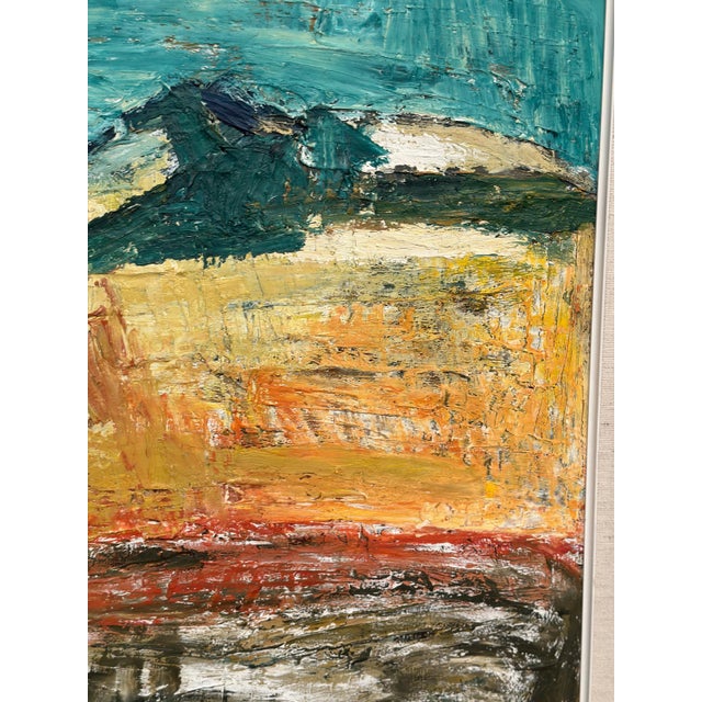 Ragnar Godin, Abstract Landscape, 1968, Oil Painting on Panel, Framed For Sale - Image 13 of 18
