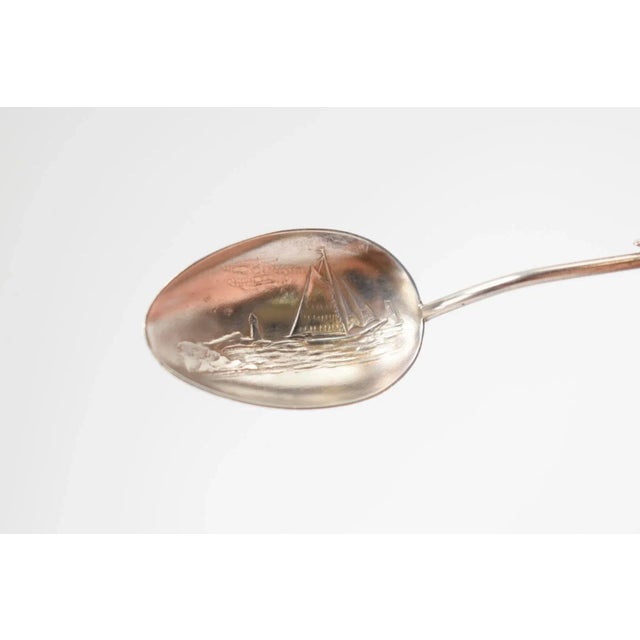 Late 19th Century Late 19th Century Nautical Themed Silver Spoon For Sale - Image 5 of 8