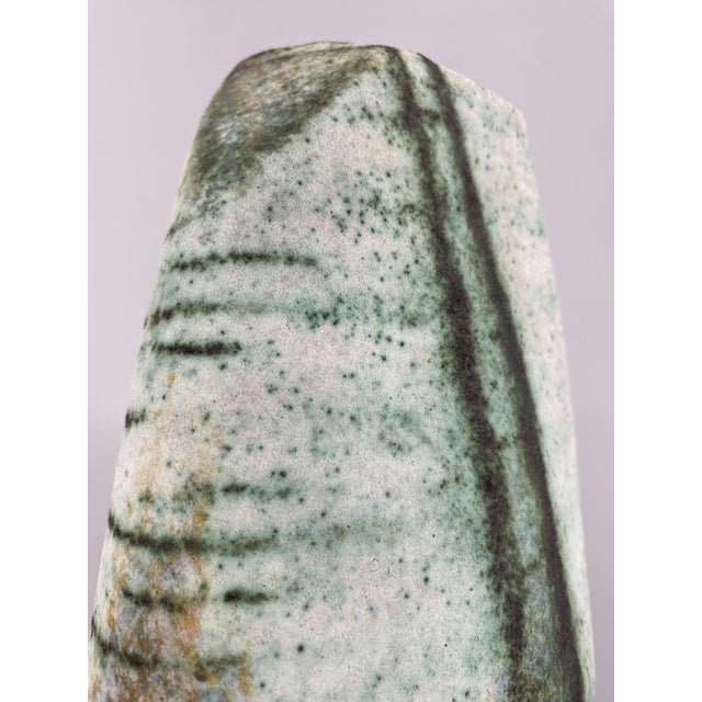 Mid-Century Studio Ceramic Flower Vase by Ágoston Simó, Hungary For Sale - Image 4 of 16