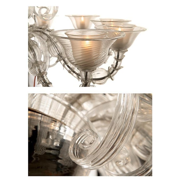 Venetian Murano Crystal Chandelier, 1970s For Sale - Image 4 of 10