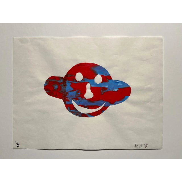1990s 1998 "Happy Face" Original Print on Paper For Sale - Image 5 of 5