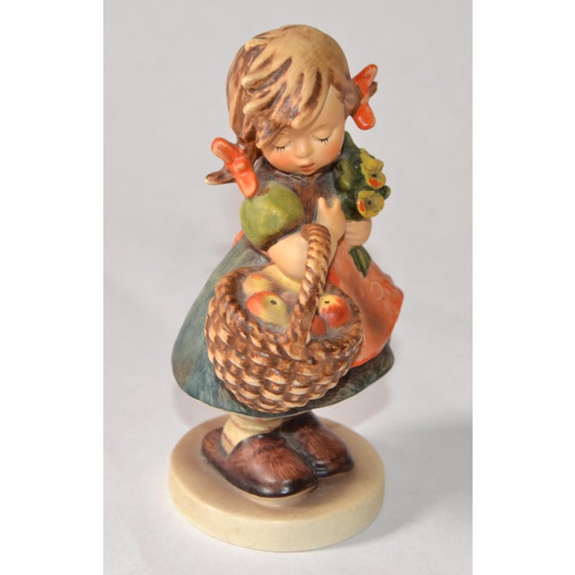 Mid-Century Modern 1964 Goebel Germany Hummel Collective Porcelain Girl Figurine Autumn Harvest For Sale - Image 3 of 14