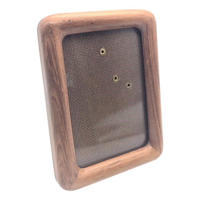 1970s Teak Wood 3.5" X 5" Photo Frame For Sale