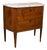 French 19th Century Walnut Commode with Variegated Marble Top and Two Drawers For Sale