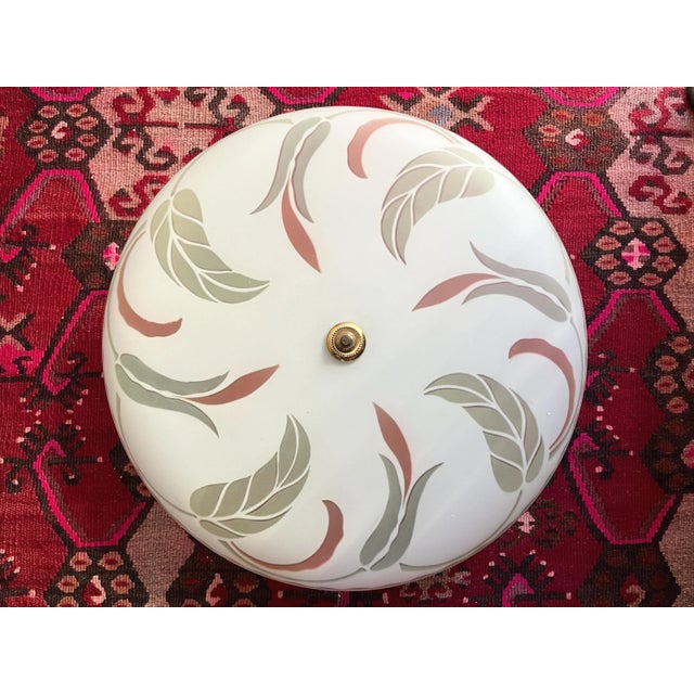1940s Art Nouveau Leafy Ceiling Light For Sale - Image 13 of 18