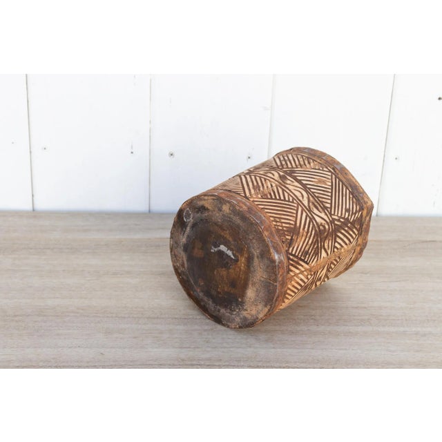 Wood Native Himachal Milk Pot-Asaro For Sale - Image 7 of 9