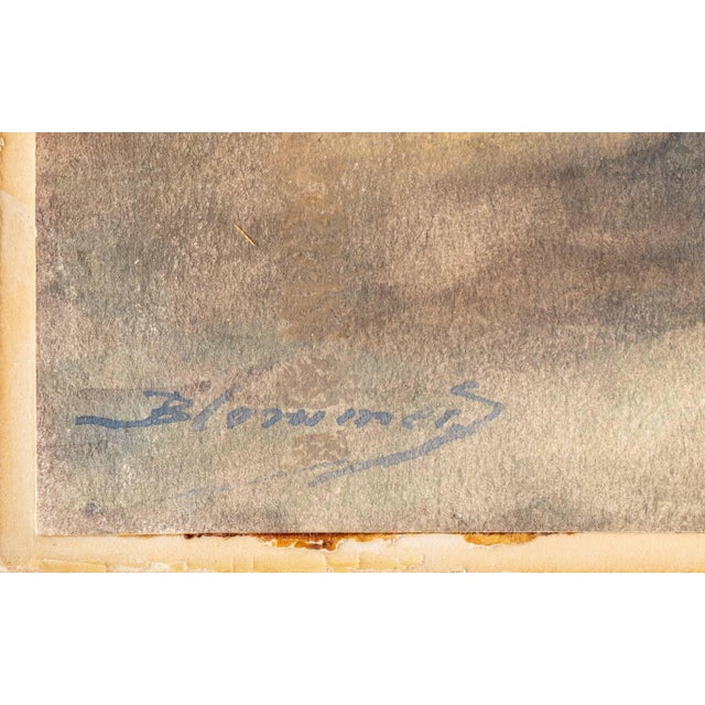 A late Hague School genre painting by Bernard Blommers (1845–1914), worked in gouache with the loose, confident touch of...