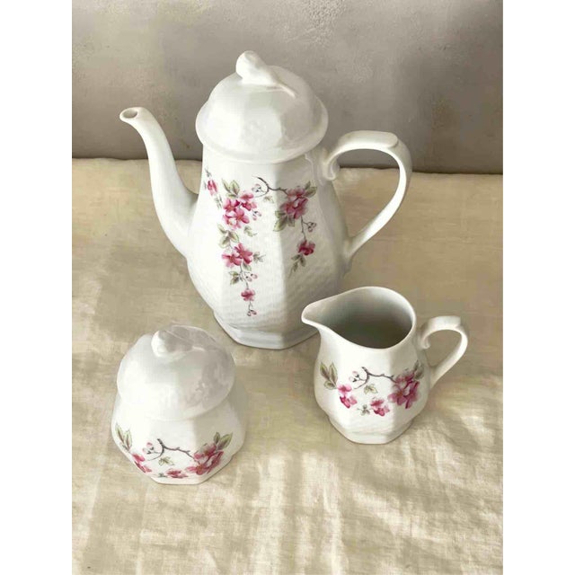 Vintage Winterling Röslau Bavaria Porcelain Coffee Trio with Floral Motifs, 1960s, Set of 3 For Sale - Image 9 of 12