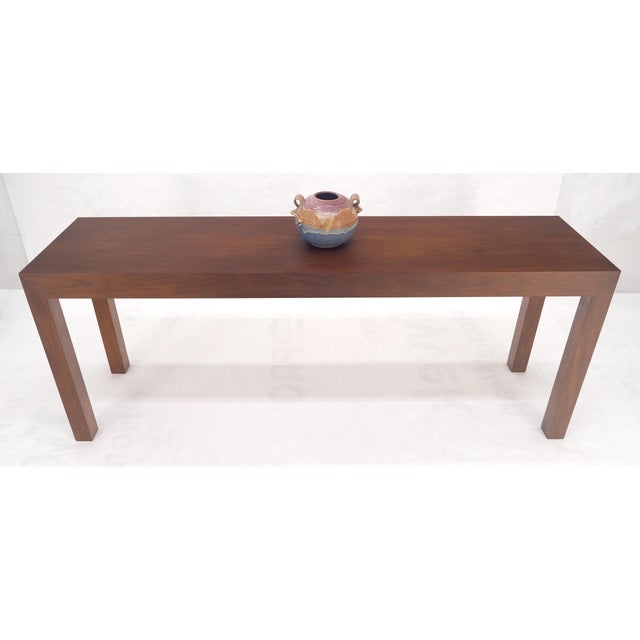 Walnut Mid Century Modern 6' Long Parsons Style Console Sofa Table Baughman MINT For Sale - Image 10 of 13