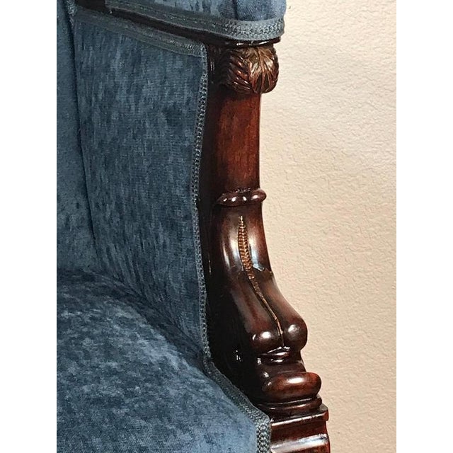 Antique Empire Mahogany Bergère, France, 1800s For Sale - Image 4 of 8