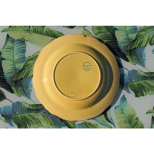 1940s Wedgwood Majolica Strawberries and Leaves Plate For Sale - Image 9 of 13