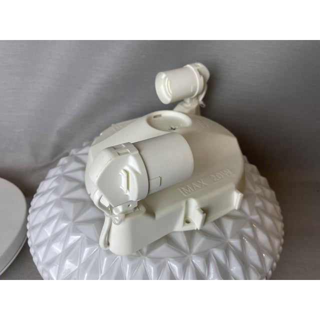 Plastic Large Flush Mount Wall in White Glass by Irma Bermudez for Ikea, 1990s For Sale - Image 7 of 11