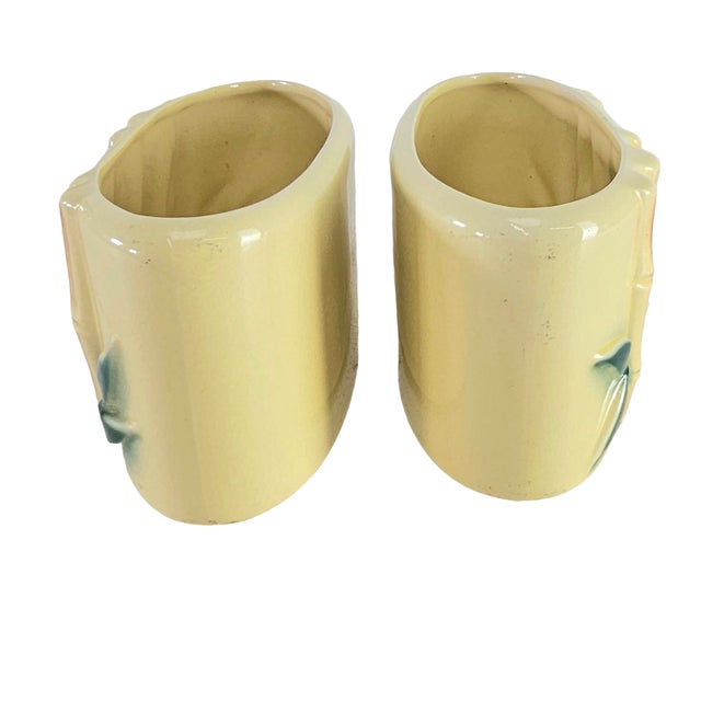 Mid 20th Century Royal Cropley Bamboo Ceramic Figurine/Planters Pair 7.25" For Sale - Image 5 of 12