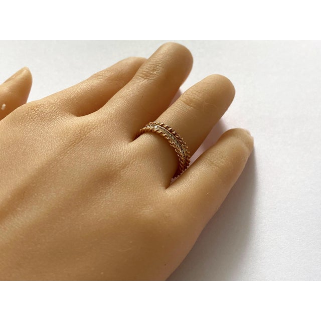 Eighteen Karat Rose Gold Diamond 0.50 Carat Eternity Five Millimeter Band Size 6 For Sale - Image 4 of 4