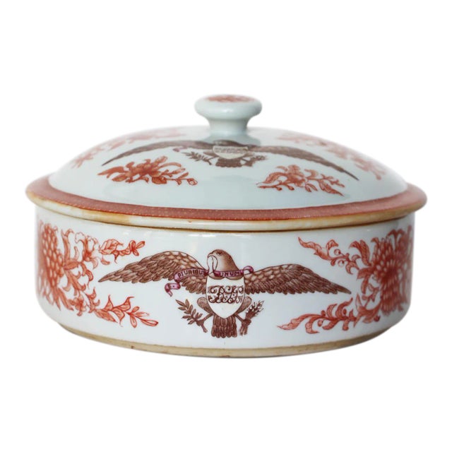 Chinese Export American Armorial Porcelain Tureen For Sale