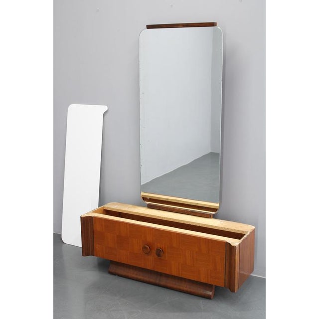 Brown Mirror Cabinet from Jindrich Halabala, Czechoslovakia, 1940s For Sale - Image 8 of 18