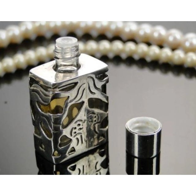 German Art Deco Silver Perfume Bottle, 1930s For Sale - Image 4 of 5