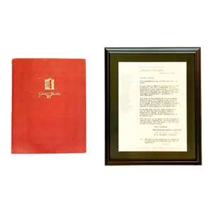 The 21 Club Nyc Restaurant Jack & Charlie's Iron Gate Book & Framed Letter