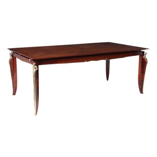 French Art Deco Rosewood Dining Table, 1925 For Sale
