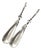 Late 20th Century Pair of 14K White Gold Estate Diamond Green Amethyst Tear Drop Dangle Earrings For Sale