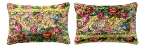 Bohemian Velvet Lumbar Pillow Cover 16'' X 24'' - Set of Two